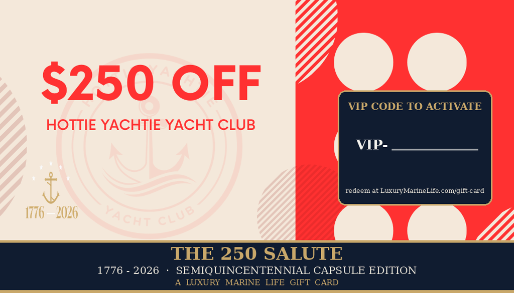 The 250 Salute $250 gift card with VIP activation code - Hottie Yachtie edition